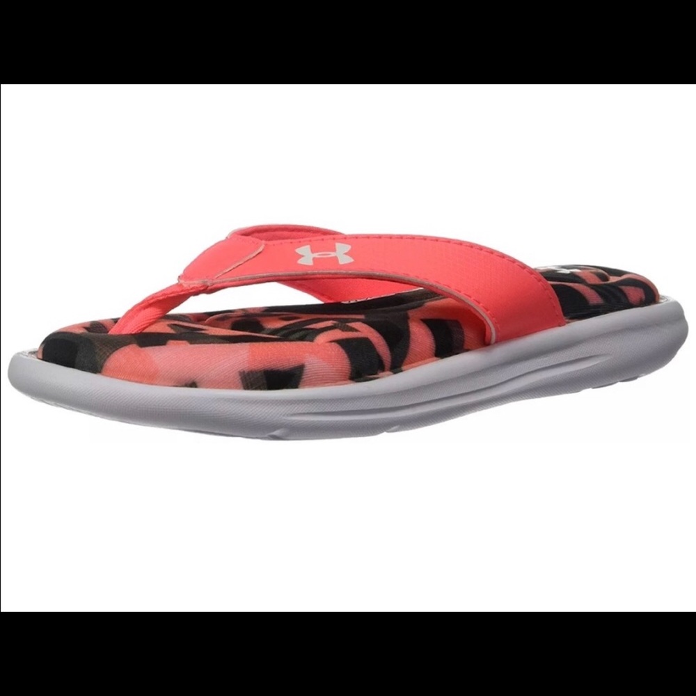 Under armor kids flip flops
